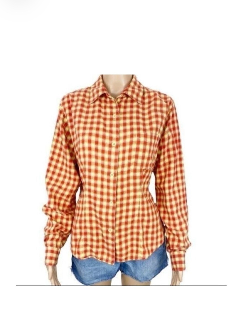 J. Crew Gingham Long Sleeve Button-Down Shirt women’s Size Medium